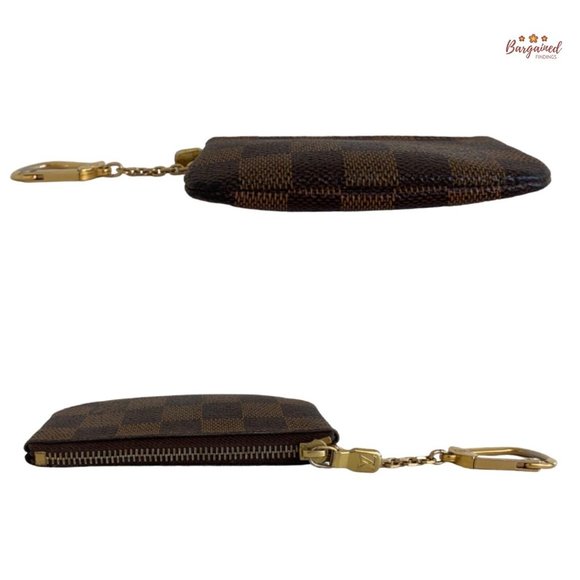 Authentic Louis Vuitton Brown Damier Ebene Canvas Pochette Cles Key Pouch - Picture 4 of 14
